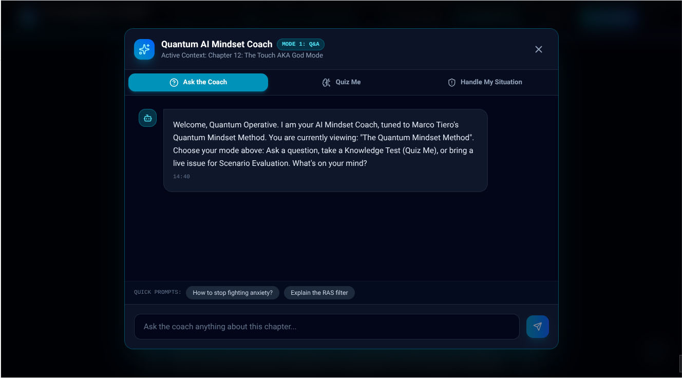 QMM AI Mindset Coach Drawer